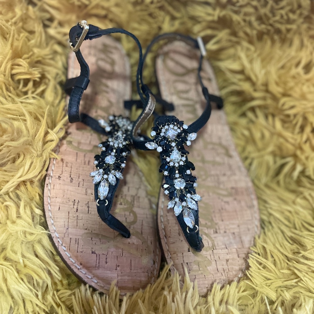 Black & Rhinestone Sam Edelman Sandals